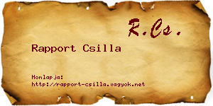 Rapport Csilla névjegykártya